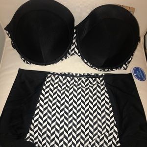 Black & White Plus Size Bikini